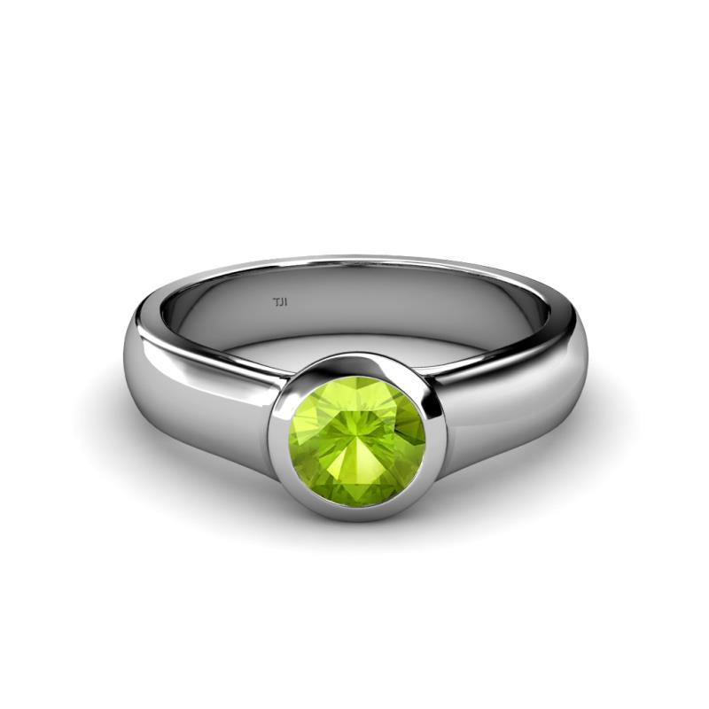 Enola Peridot Solitaire Engagement Ring 