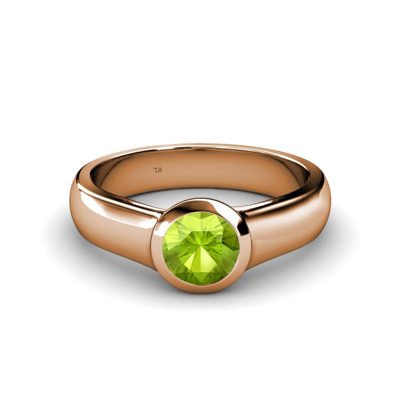 Enola Peridot Solitaire Engagement Ring 