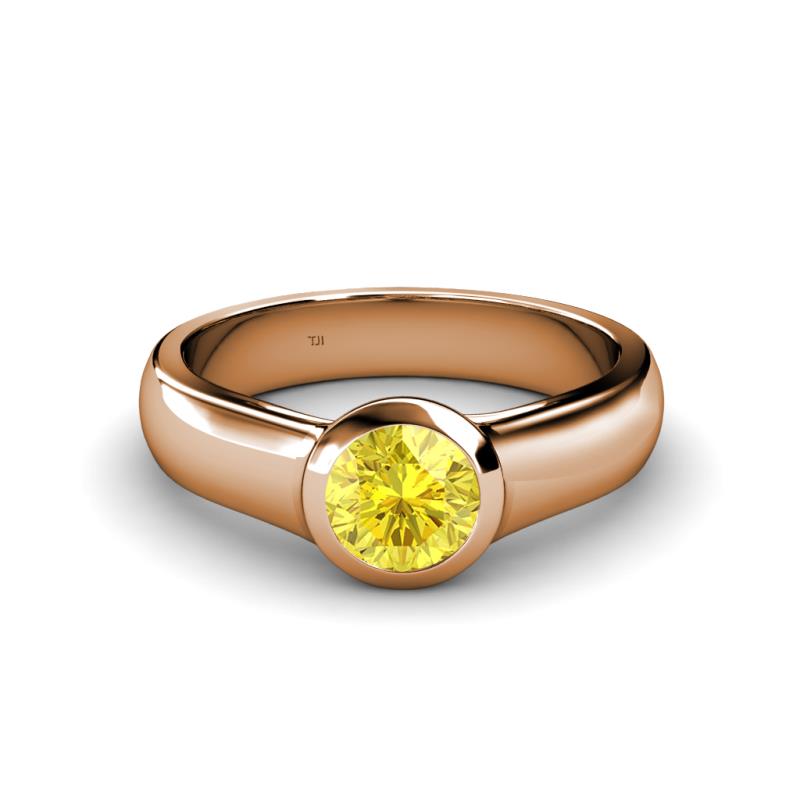 Enola Yellow Sapphire Solitaire Engagement Ring 