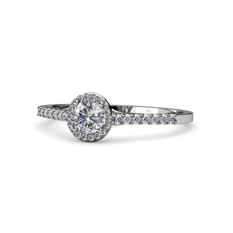 Cyra Diamond Halo Engagement Ring 