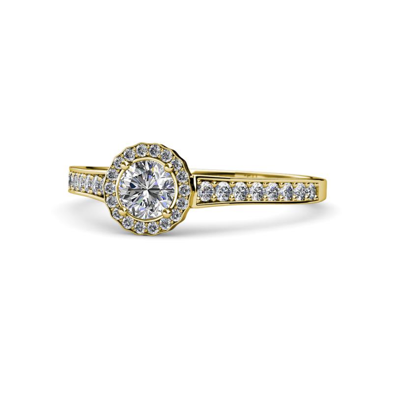 Arael Diamond Halo Engagement Ring 