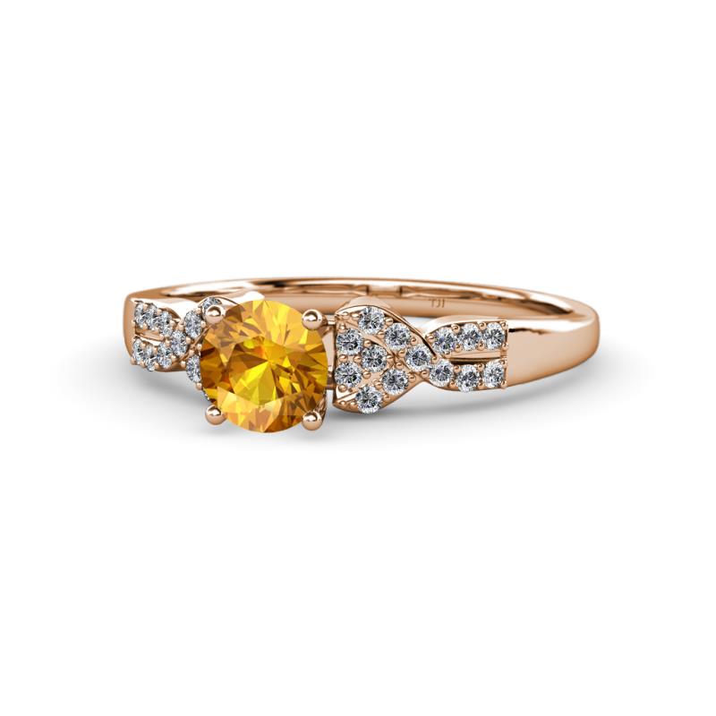 Keyna Citrine and Diamond Engagement Ring 