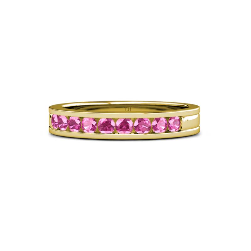 Vanna 2.20 mm Pink Sapphire 9 Stone Wedding Band 