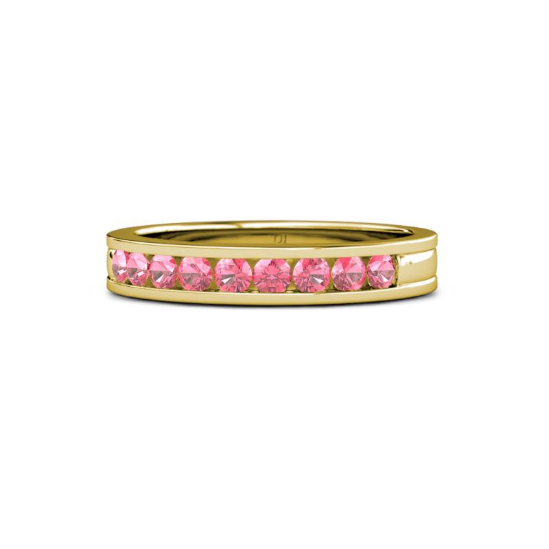Vanna 2.20 mm Pink Tourmaline 9 Stone Wedding Band 
