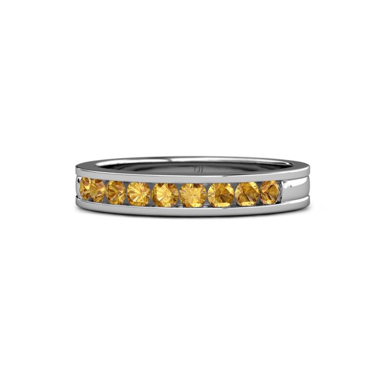 Vanna 2.20 mm Citrine 9 Stone Wedding Band 