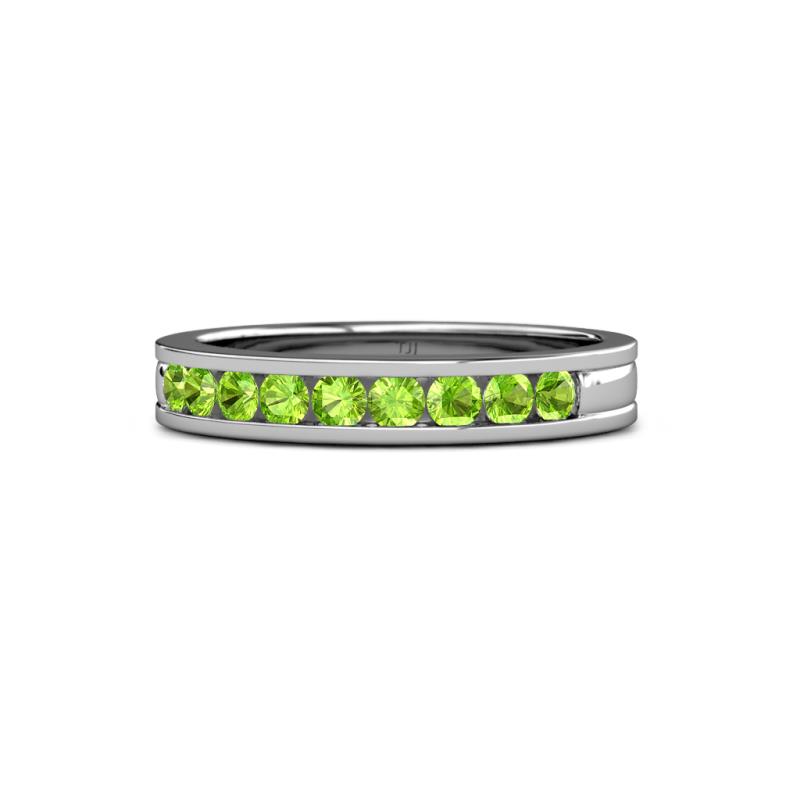 Vanna 2.20 mm Peridot 9 Stone Wedding Band 