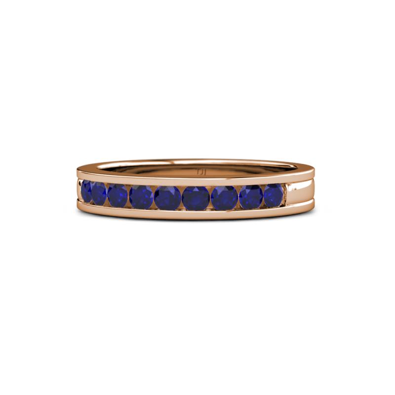 Vanna 2.20 mm Blue Sapphire 9 Stone Wedding Band 