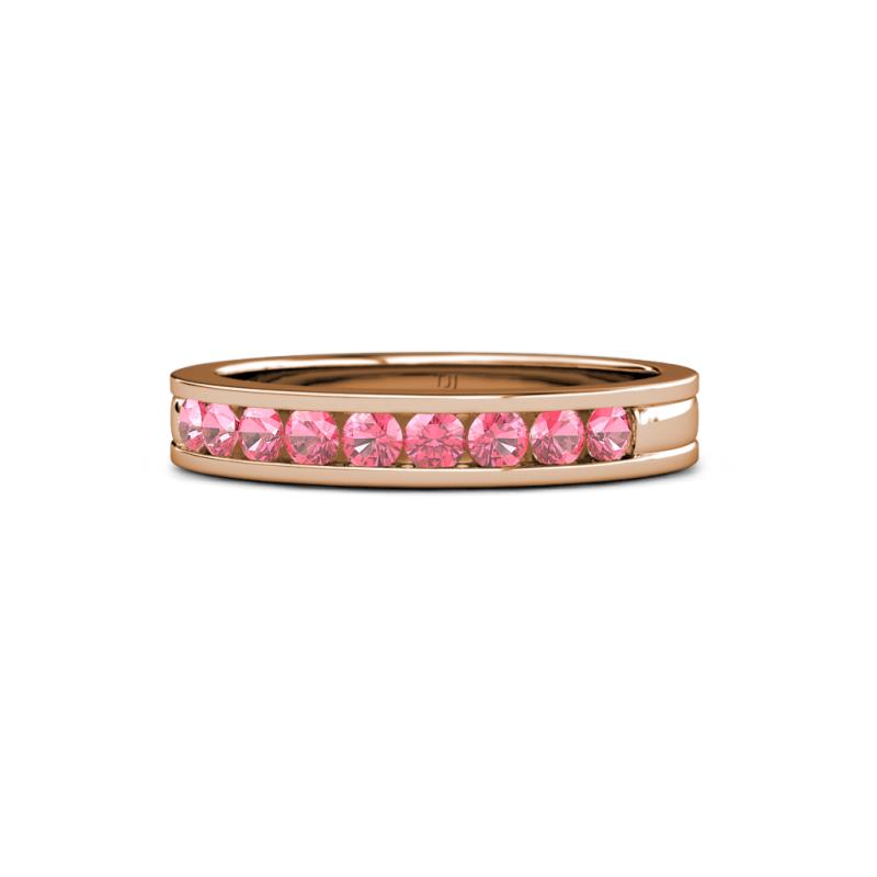 Vanna 2.20 mm Pink Tourmaline 9 Stone Wedding Band 
