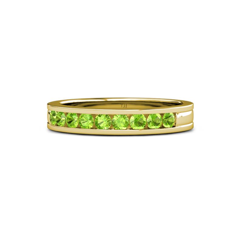 Vanna 2.20 mm Peridot 9 Stone Wedding Band 