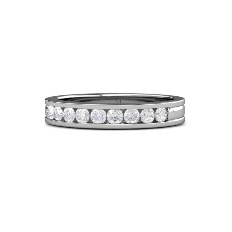 Vanna 2.20 mm White Sapphire 9 Stone Wedding Band 