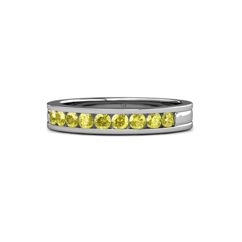 Vanna 2.20 mm Yellow Diamond 9 Stone Wedding Band 