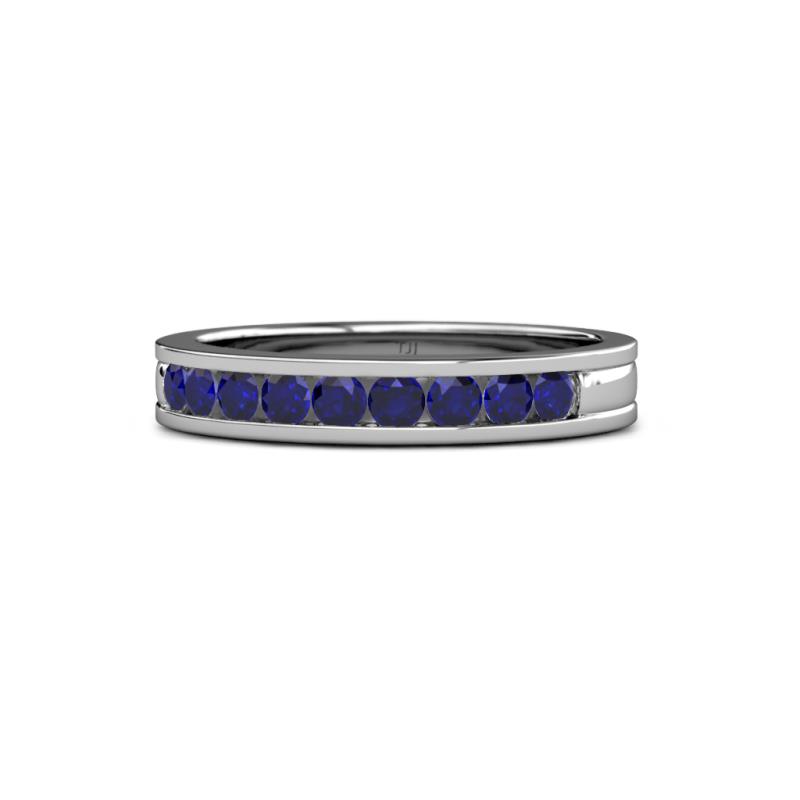 Vanna 2.20 mm Blue Sapphire 9 Stone Wedding Band 