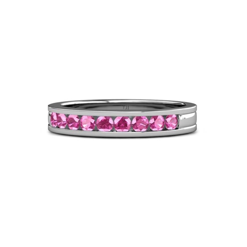 Vanna 2.20 mm Pink Sapphire 9 Stone Wedding Band 