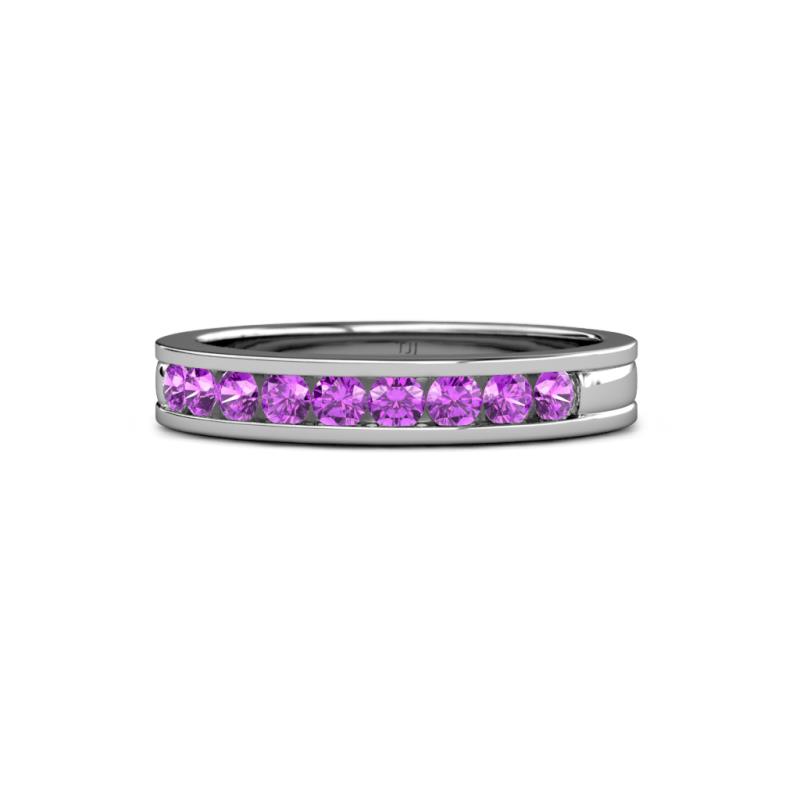 Vanna 2.20 mm Amethyst 9 Stone Wedding Band 