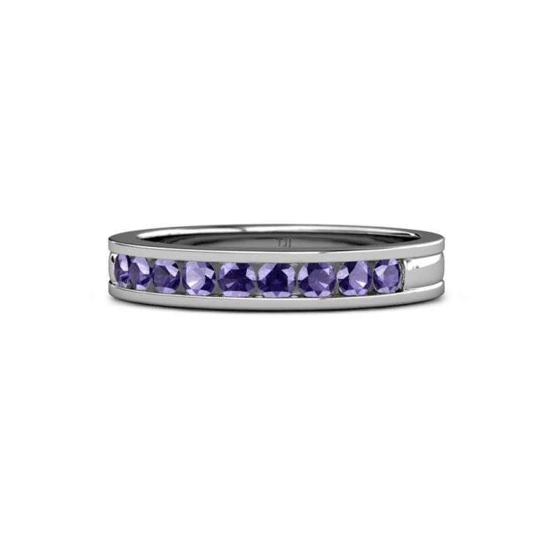 Vanna 2.20 mm Iolite 9 Stone Wedding Band 