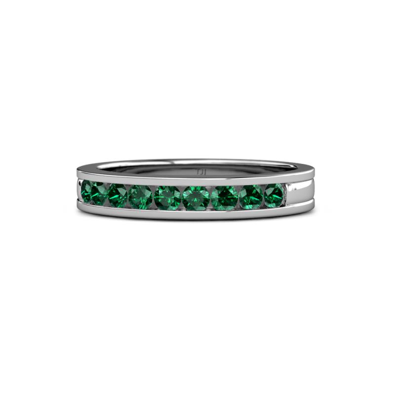 Vanna 2.20 mm Emerald 9 Stone Wedding Band 