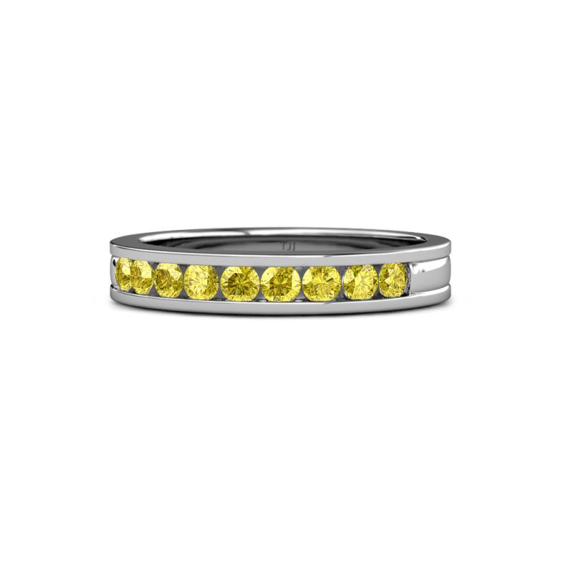Vanna 2.20 mm Yellow Sapphire 9 Stone Wedding Band 