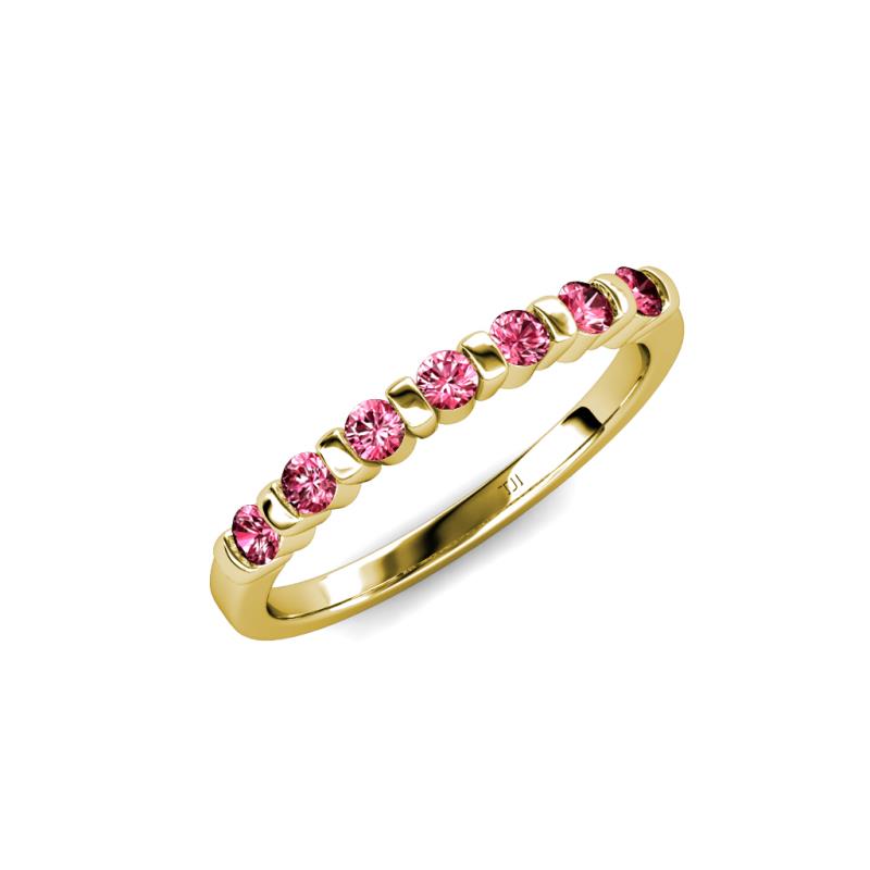 Macie Pink Tourmaline Wedding Band 