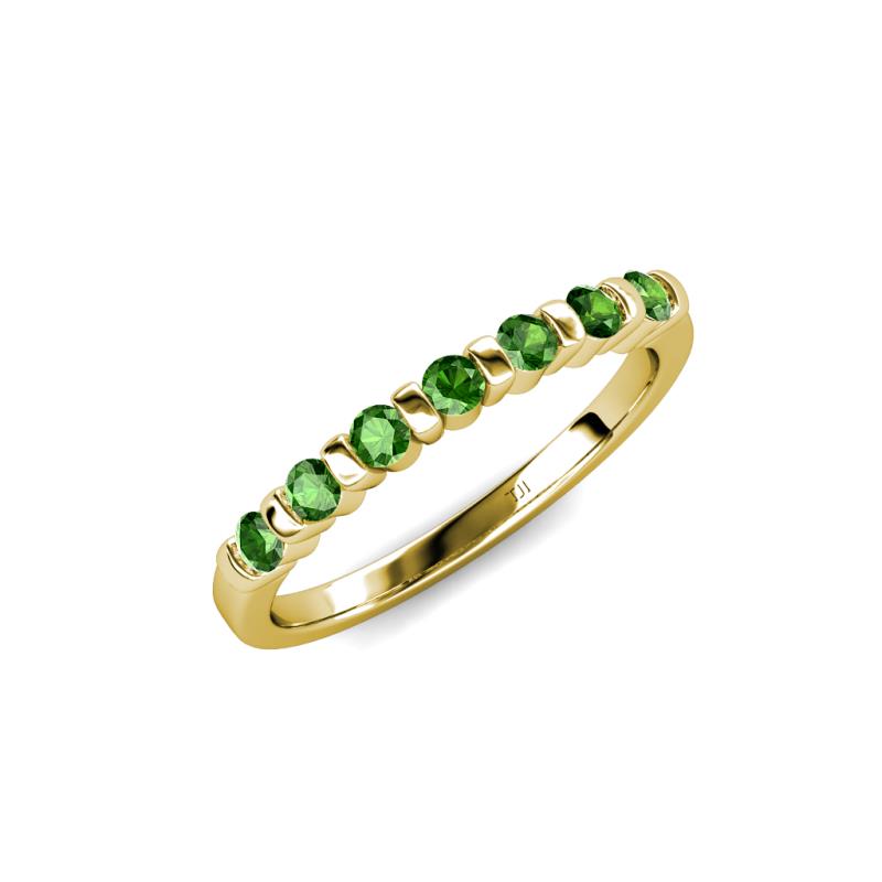 Macie Green Garnet Wedding Band 