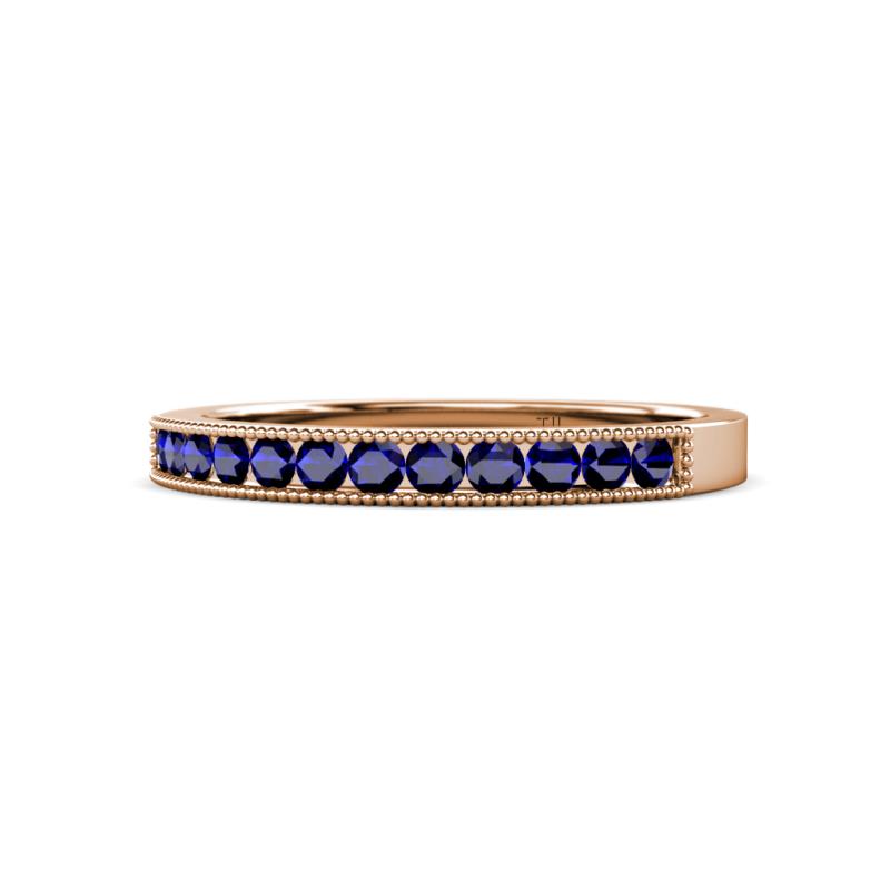 Ronia Blue Sapphire 12 Stone Wedding Band 