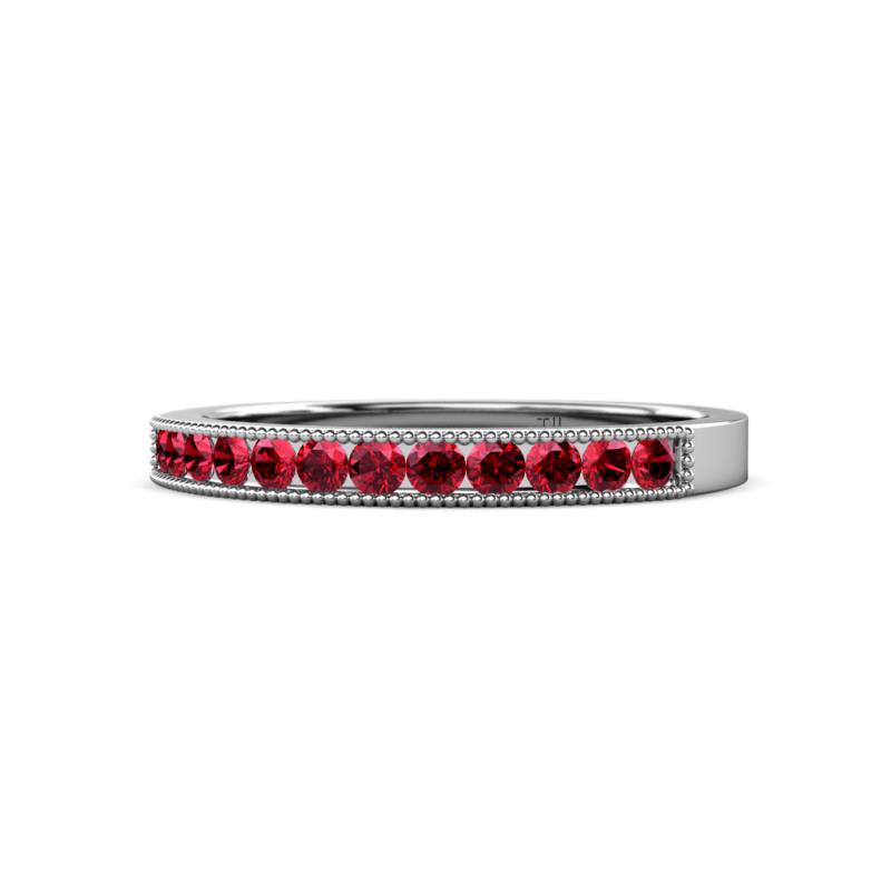 Ronia Ruby 12 Stone Wedding Band 