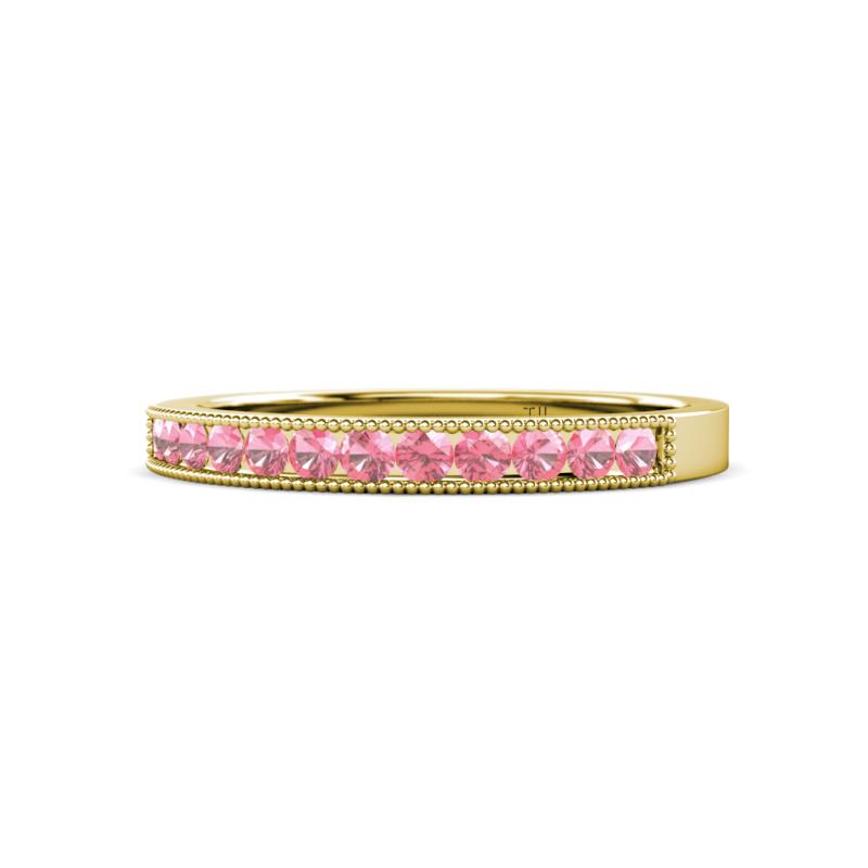 Ronia Pink Tourmaline 12 Stone Wedding Band 