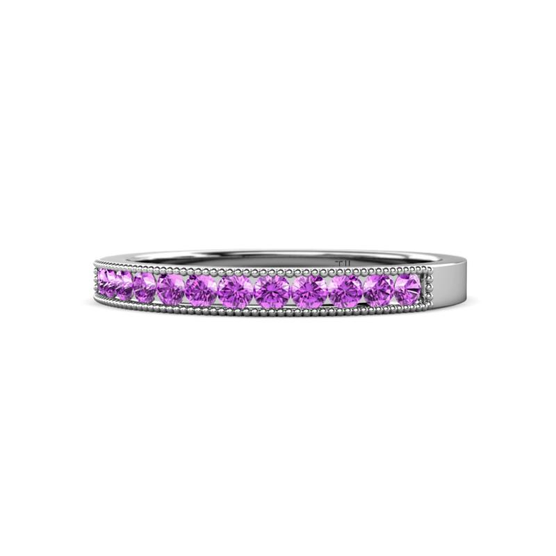 Ronia Amethyst 12 Stone Wedding Band 