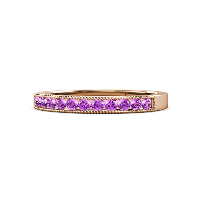 Ronia Amethyst 12 Stone Wedding Band 