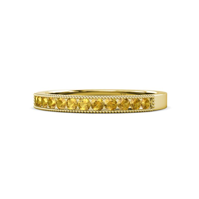 Ronia Citrine 12 Stone Wedding Band 