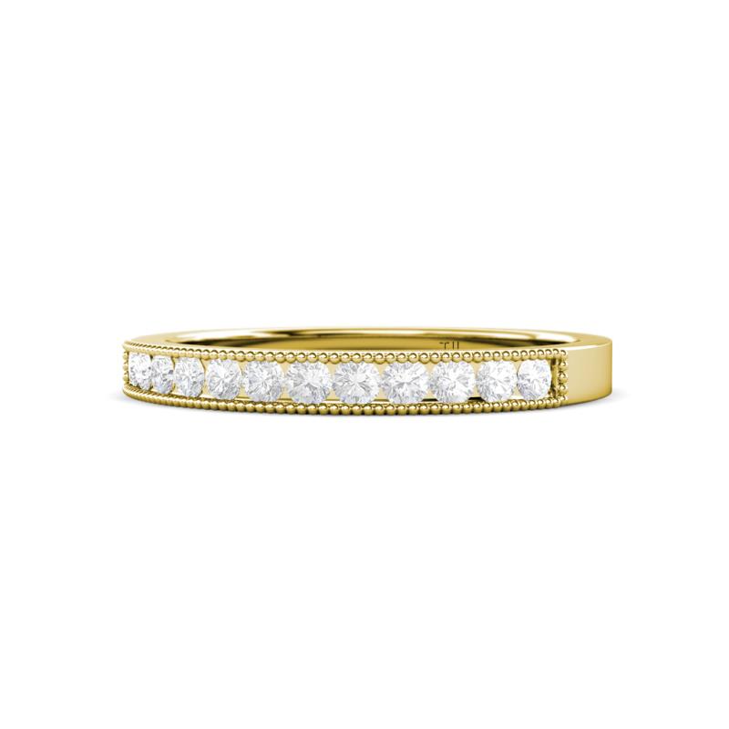 Ronia White Sapphire 12 Stone Wedding Band 
