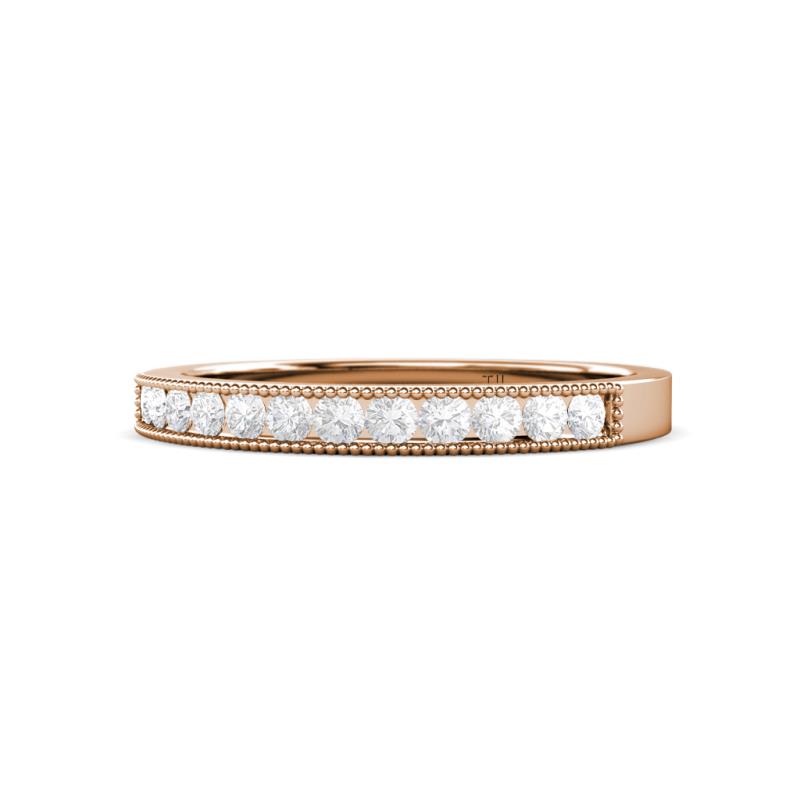 Ronia White Sapphire 12 Stone Wedding Band 