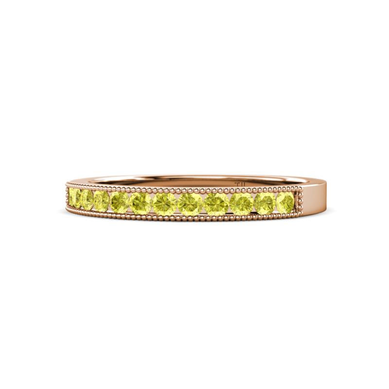 Ronia Yellow Diamond 12 Stone Wedding Band 