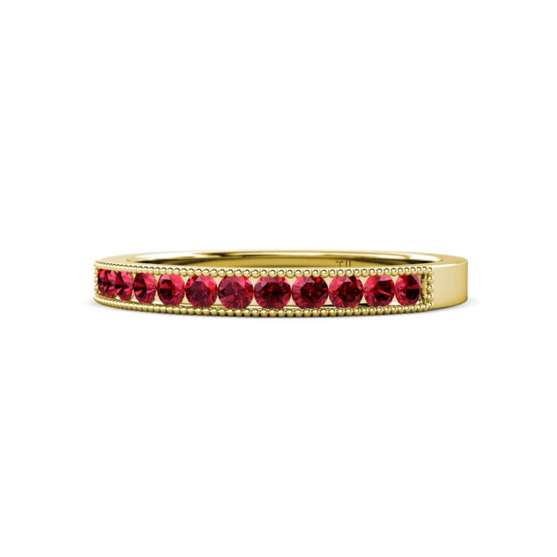 Ronia Ruby 12 Stone Wedding Band 