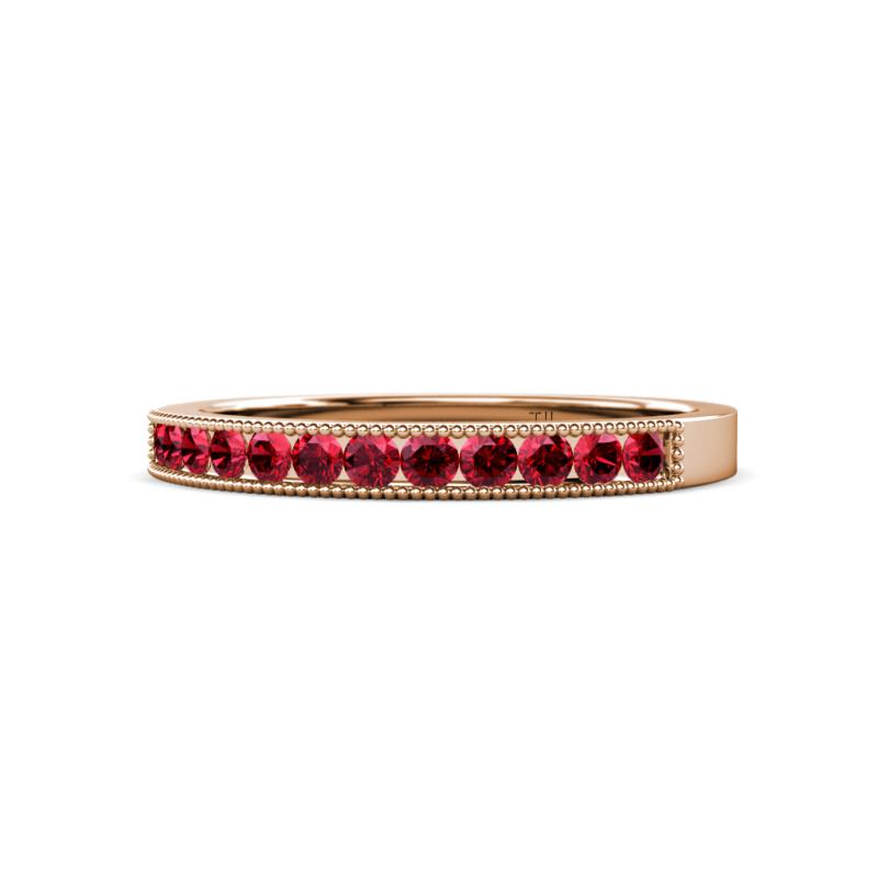 Ronia Ruby 12 Stone Wedding Band 