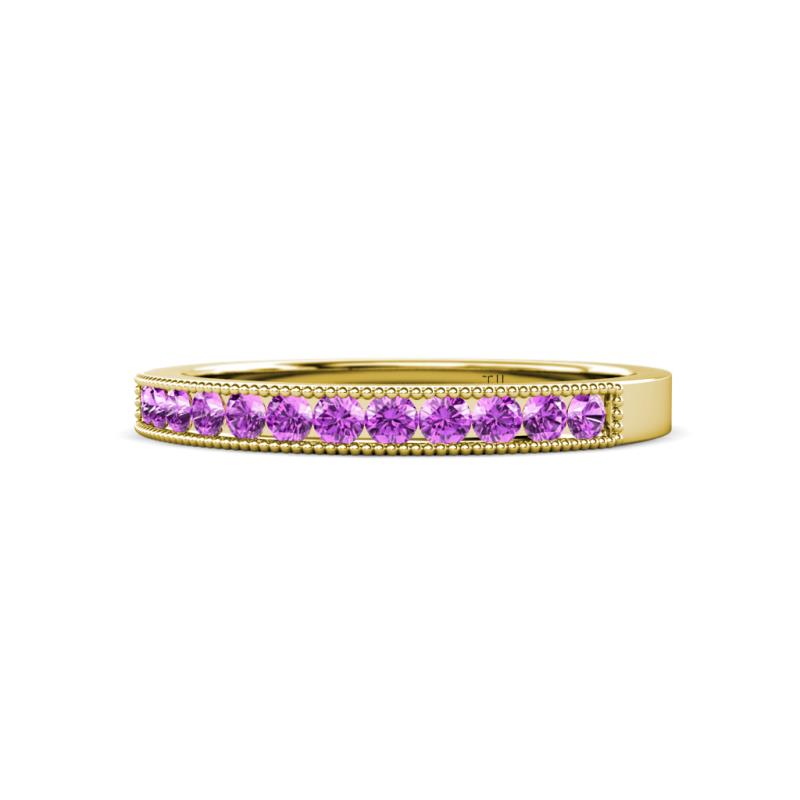 Ronia Amethyst 12 Stone Wedding Band 