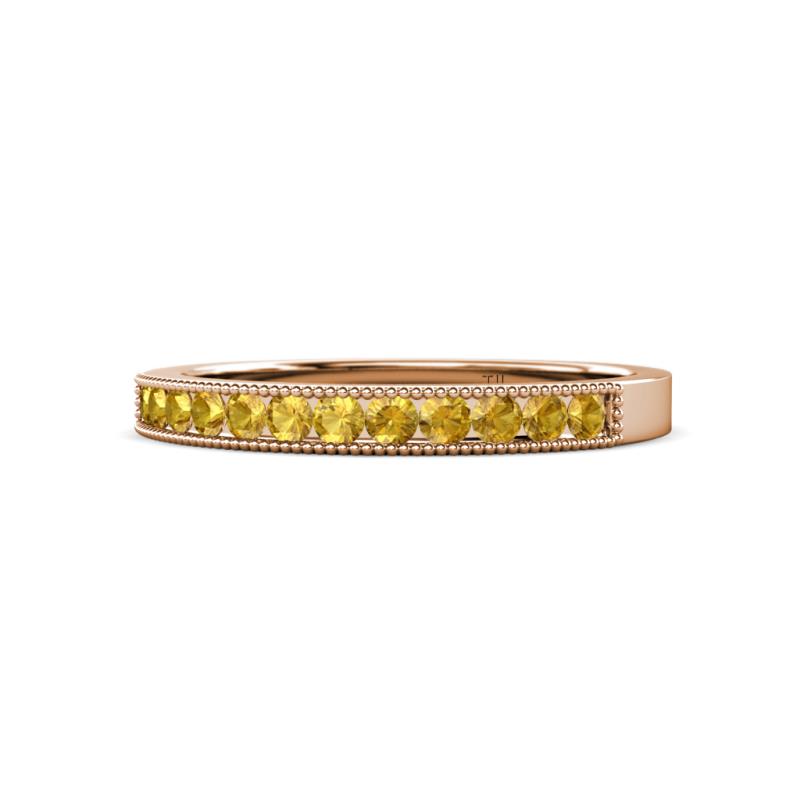 Ronia Citrine 12 Stone Wedding Band 