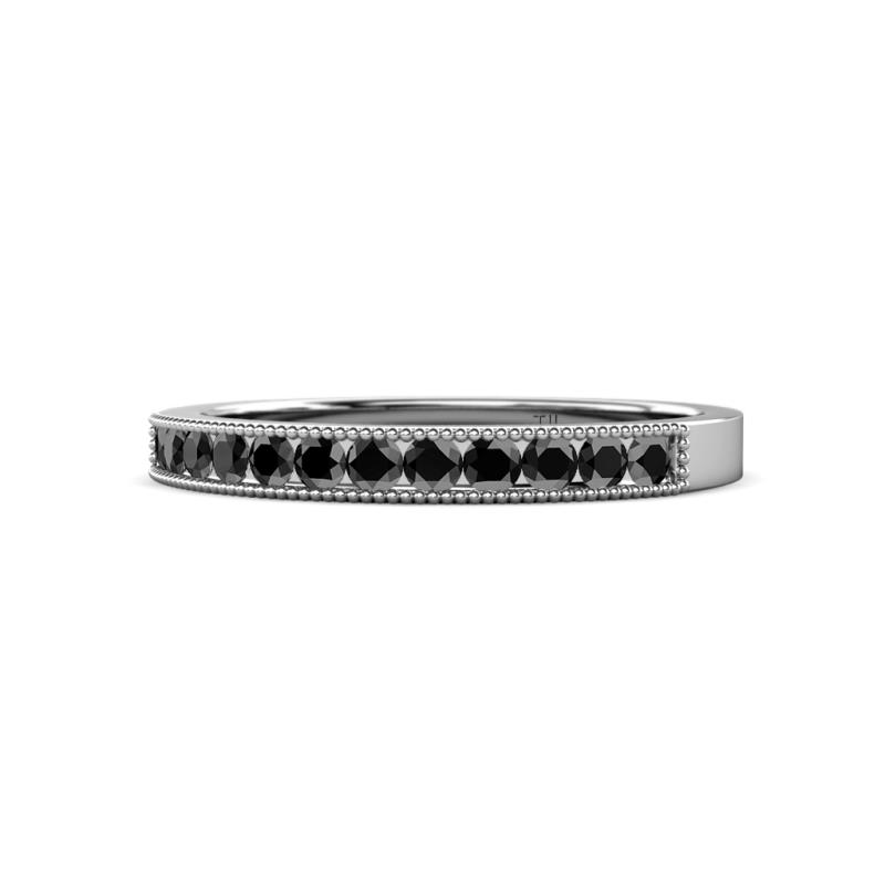 Ronia Black Diamond 12 Stone Wedding Band 