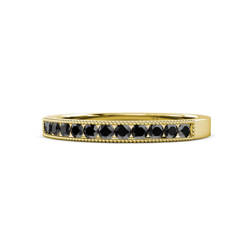 Ronia Black Diamond 12 Stone Wedding Band 