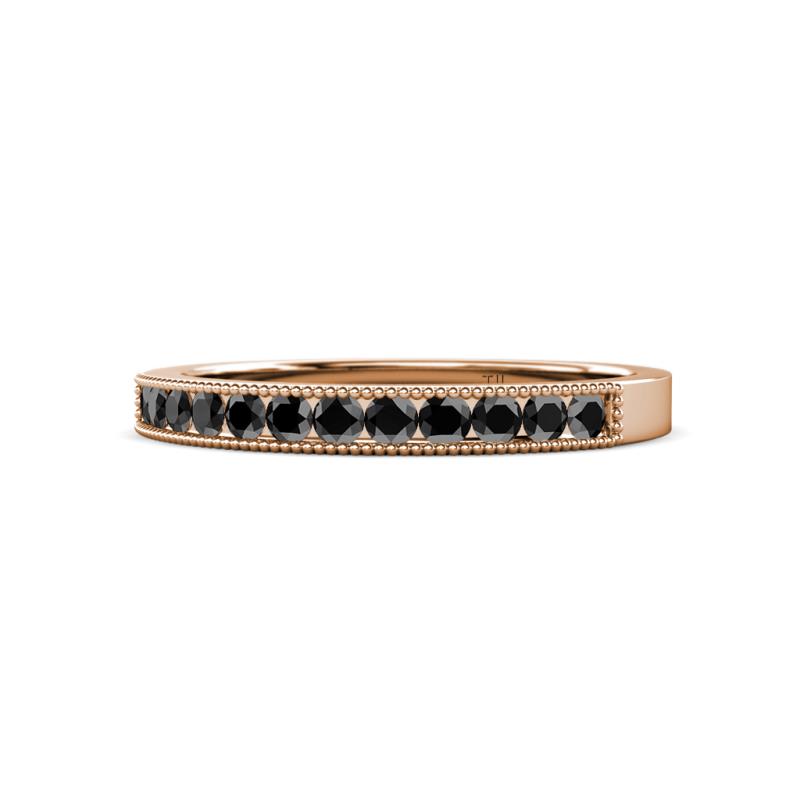 Ronia Black Diamond 12 Stone Wedding Band 
