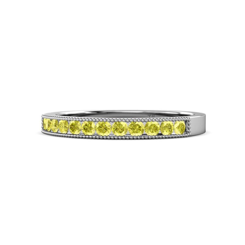 Ronia Yellow Diamond 12 Stone Wedding Band 