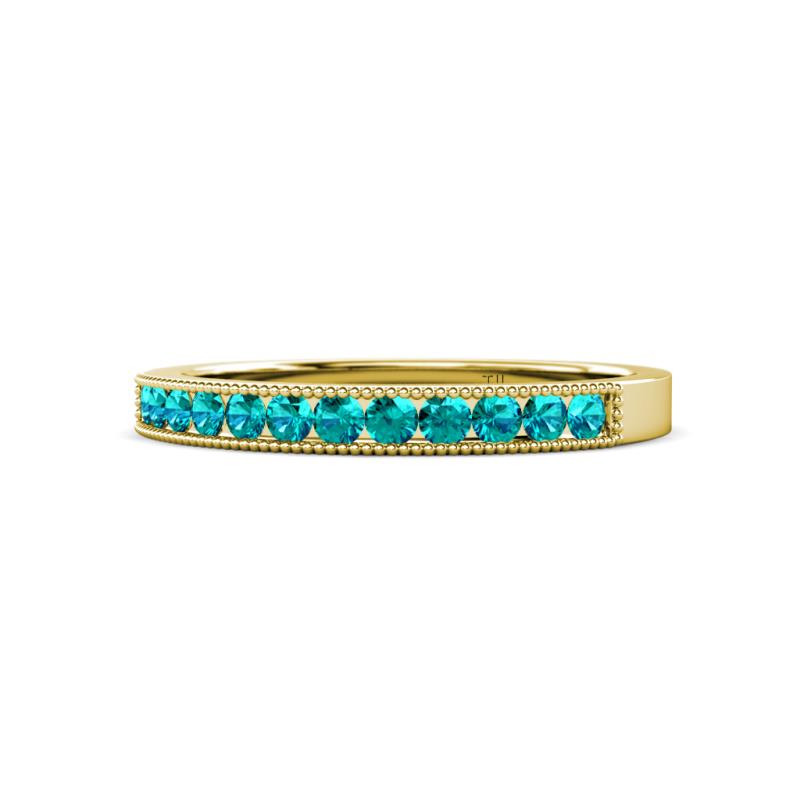 Ronia London Blue Topaz 12 Stone Wedding Band 