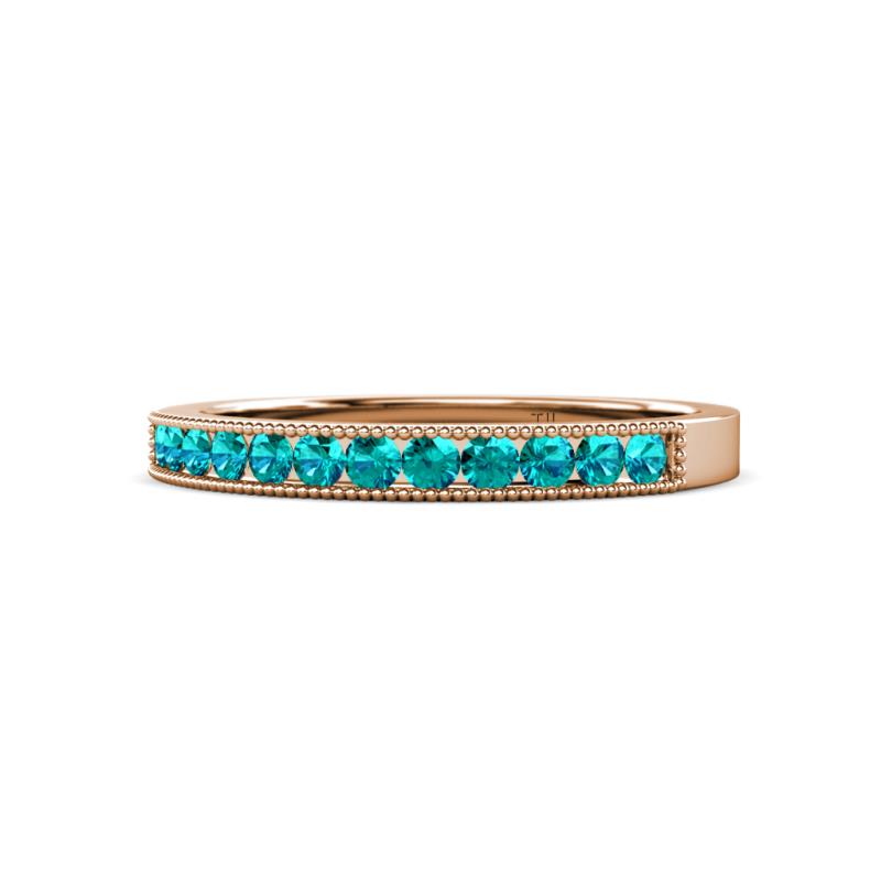 Ronia London Blue Topaz 12 Stone Wedding Band 