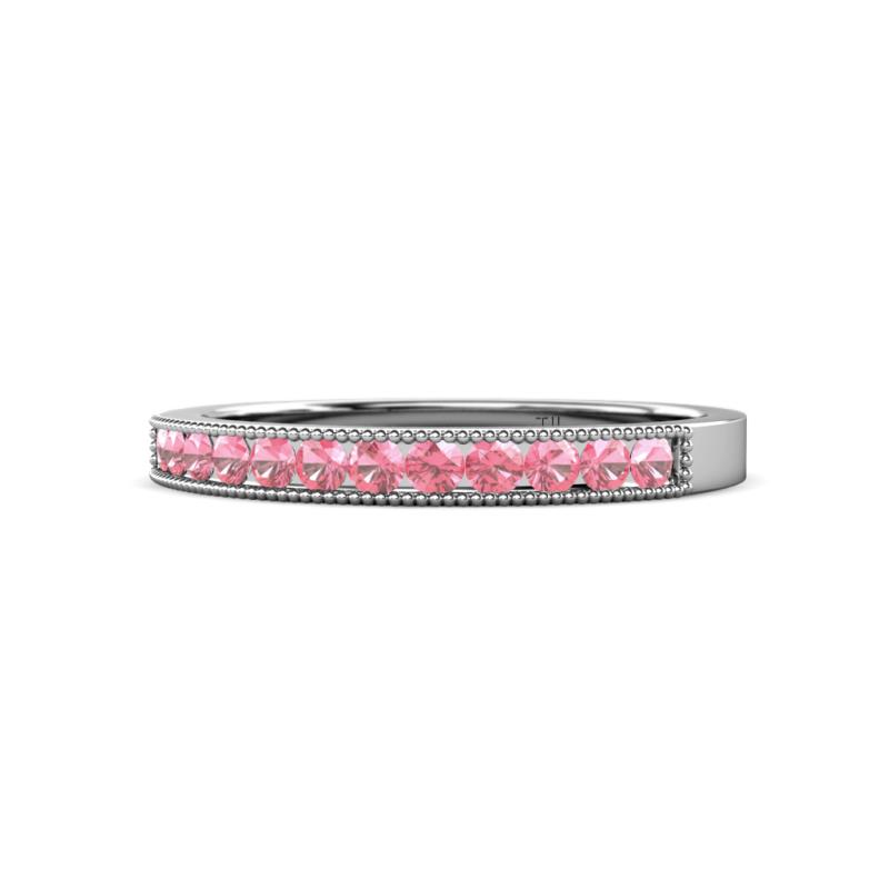 Ronia Pink Tourmaline 12 Stone Wedding Band 