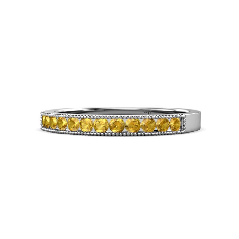 Ronia Citrine 12 Stone Wedding Band 