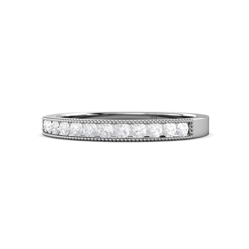 Ronia White Sapphire 12 Stone Wedding Band 