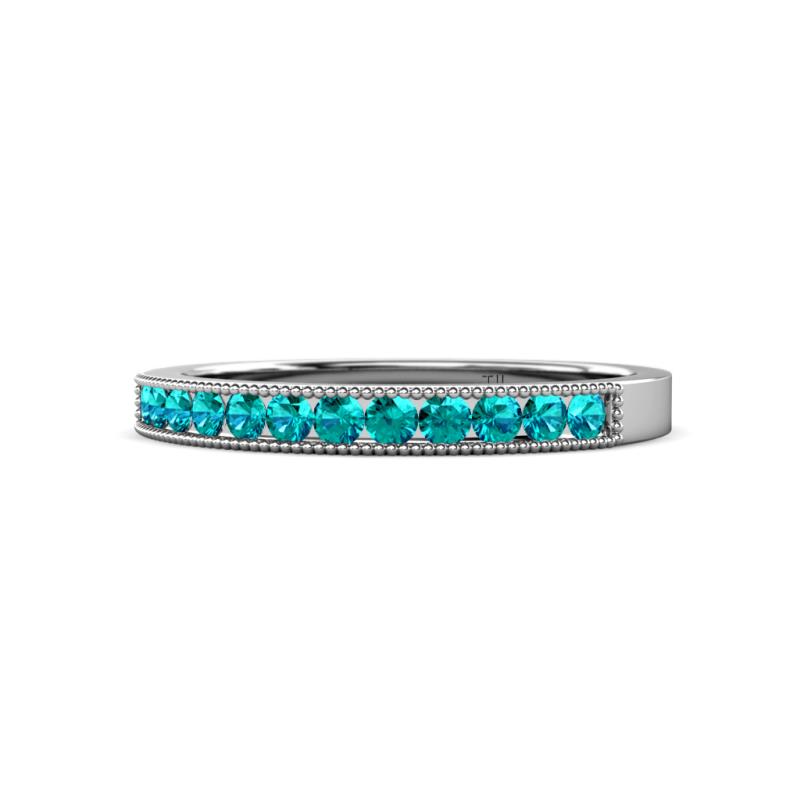 Ronia London Blue Topaz 12 Stone Wedding Band 