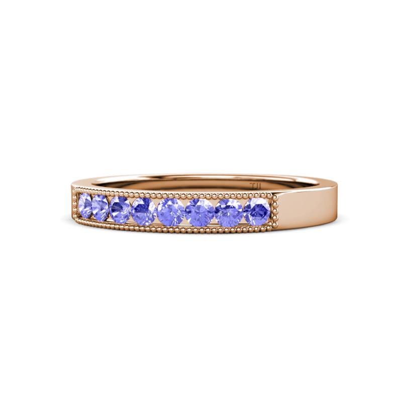 Gania 2.40 mm Tanzanite 8 Stone Wedding Band 