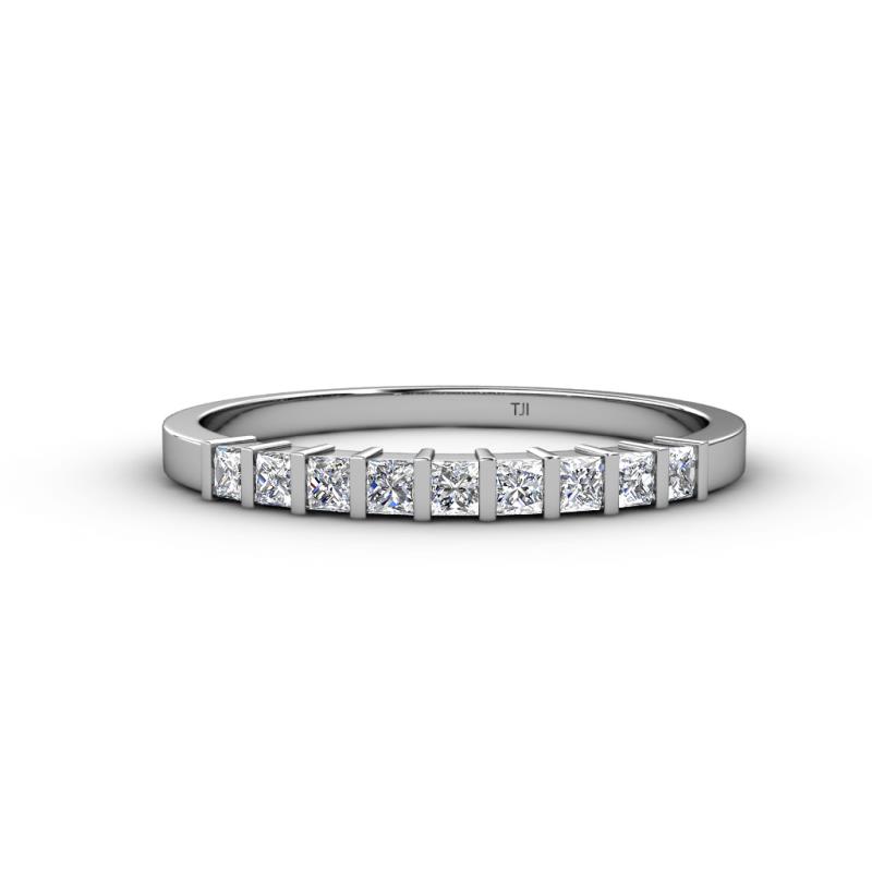 Neria 2.50 mm Diamond 9 Stone Wedding Band 
