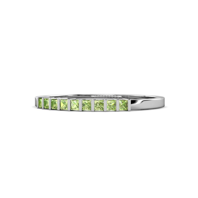 Neria 2.00 mm Peridot 9 Stone Wedding Band 