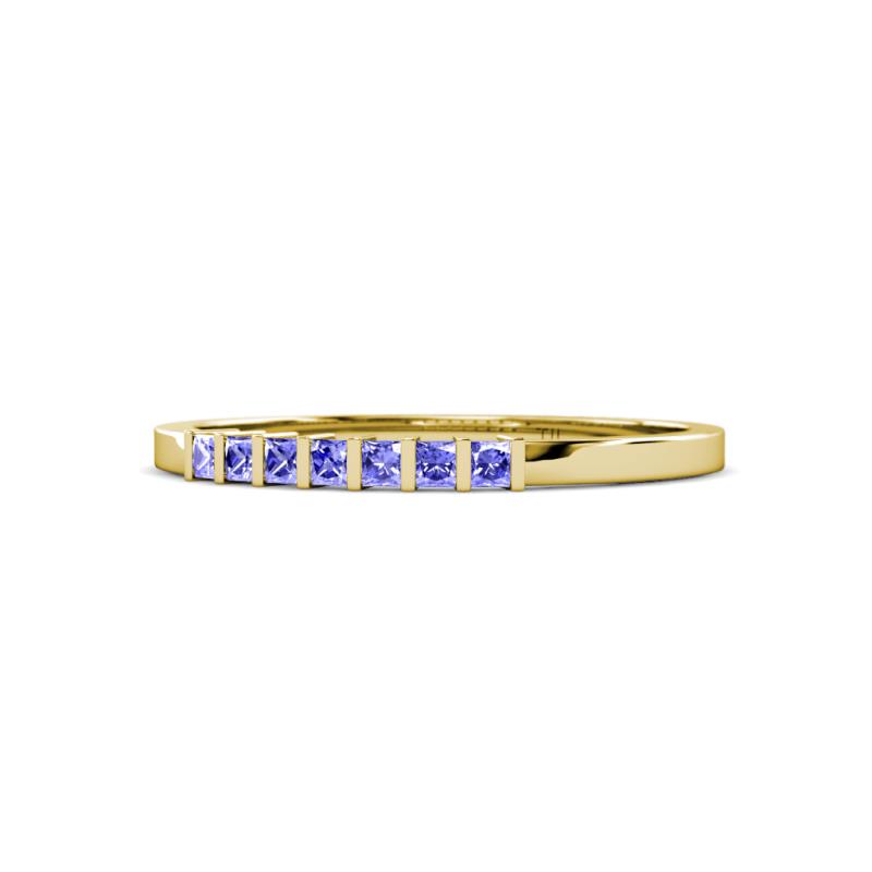 Abila 0.39 ctw (2.00 mm) Princess Cut Tanzanite 7 Stone Wedding Band 